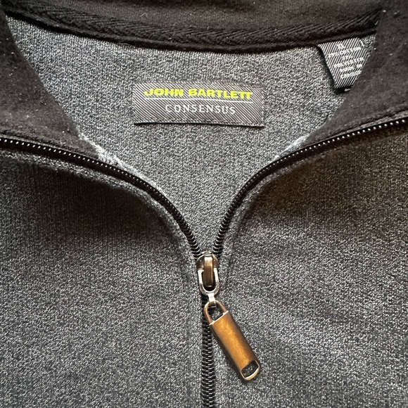Men's John Bartlett Consensus Gray Cotton blend 1/4 Zip Size‎ XL quarter zip - Picture 3 of 10